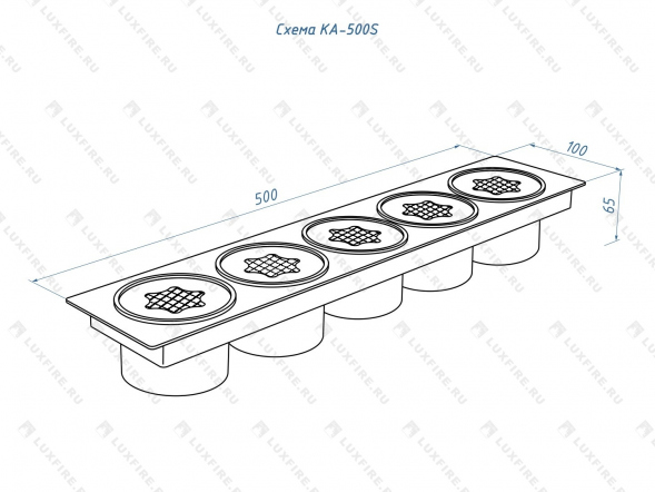 Каминный адаптер Lux Fire D85-500S