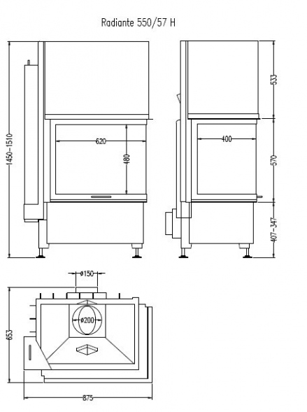Топка Hark Radiante 550/57 H