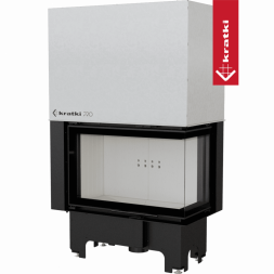 Топка Kratki PRO VNP/810/410 угловое стекло справа, гильотина (Белая футеровка)