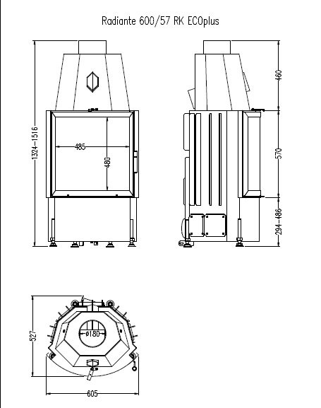 Топка Hark Radiante 600/57 RK RUA