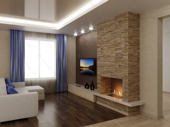 Автоматический биокамин Lux Fire Smart Flame 1000 RC INOX