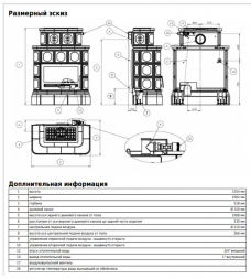 Печь ABX KARELIE P FOREST ТО кафельный цоколь зеленая
