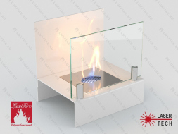 Настольный биокамин Lux Fire &amp;quot;Афиша&amp;quot; S (белый)